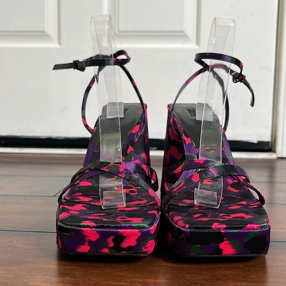 Zara  Platform Chunky Sandal Women's 41 Purple  Bloggers Favorite New - Picture 3 of 12